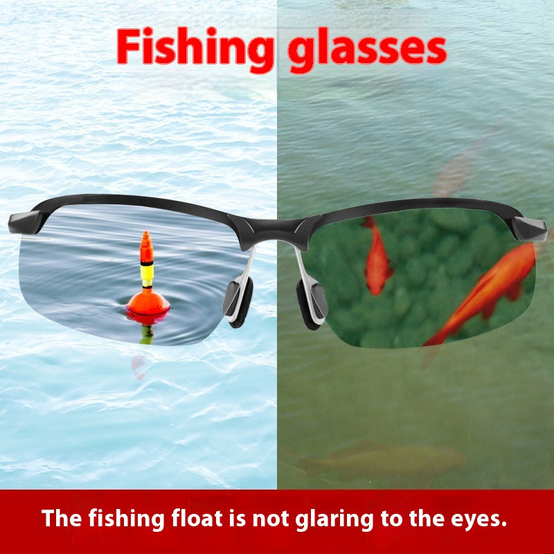 Exclusif pour la pêche Verres polarisés Hommes Observation de poissons Artefact sous-marin