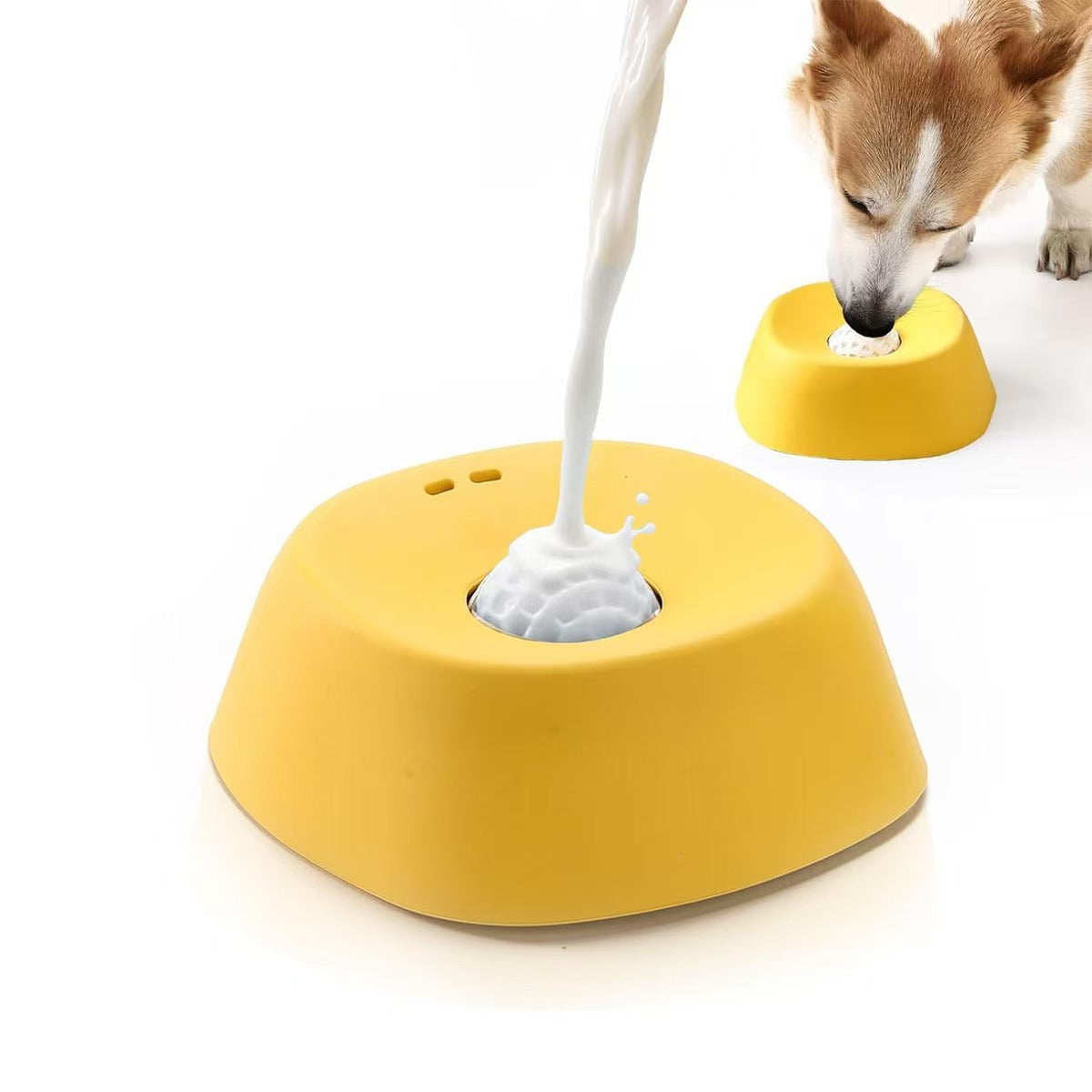 Pet Liquid Non-Slip Bone Broth Dog Licking Bowl