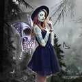 Halloween Butterfly Wings Crâne flottant