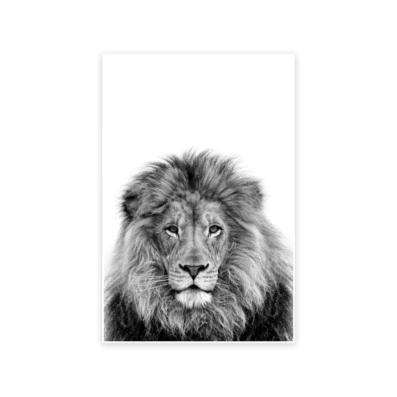 Noir et blanc animal abstrait Aquarelle Peinture Affiche murale Décoration Peinture