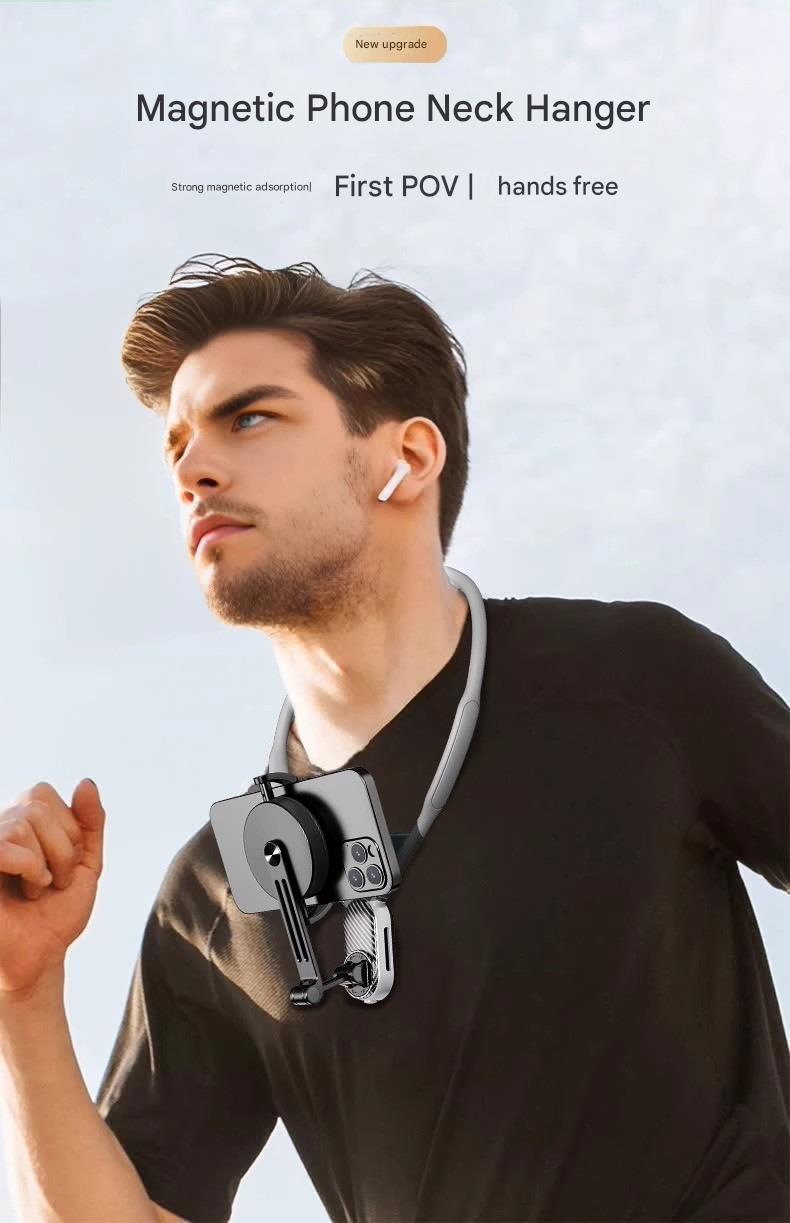Magnetic Neck Strap Mount for Mobile Live Streaming with Anti-Shake Shooting Original-Angl