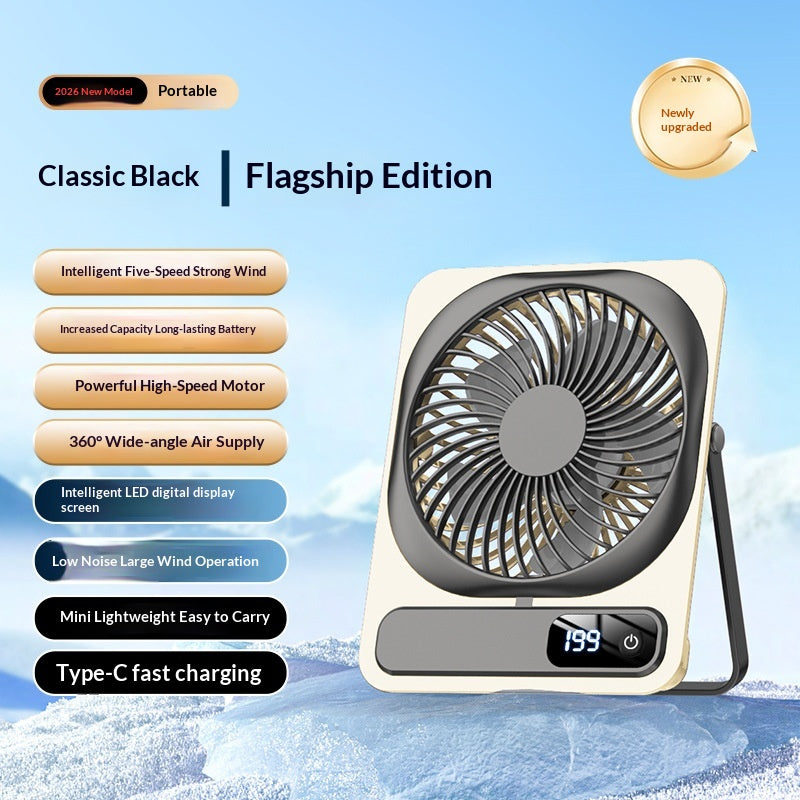 Affichage numérique Mini ventilateur de papier chargé USB