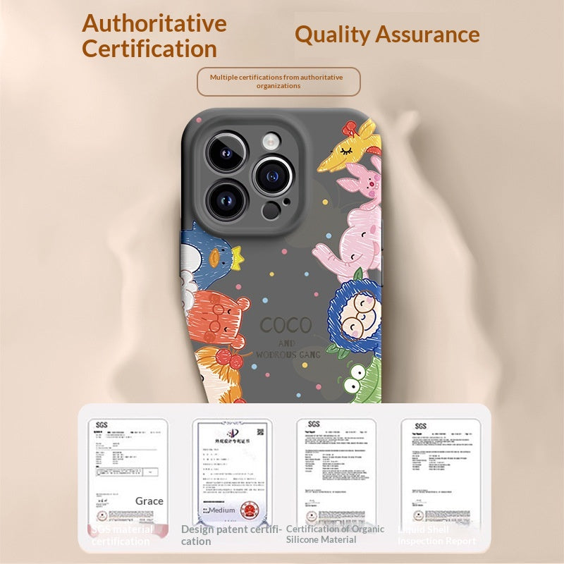Compatible with the 5 Liquid Silicone 14 Plus Phone Case