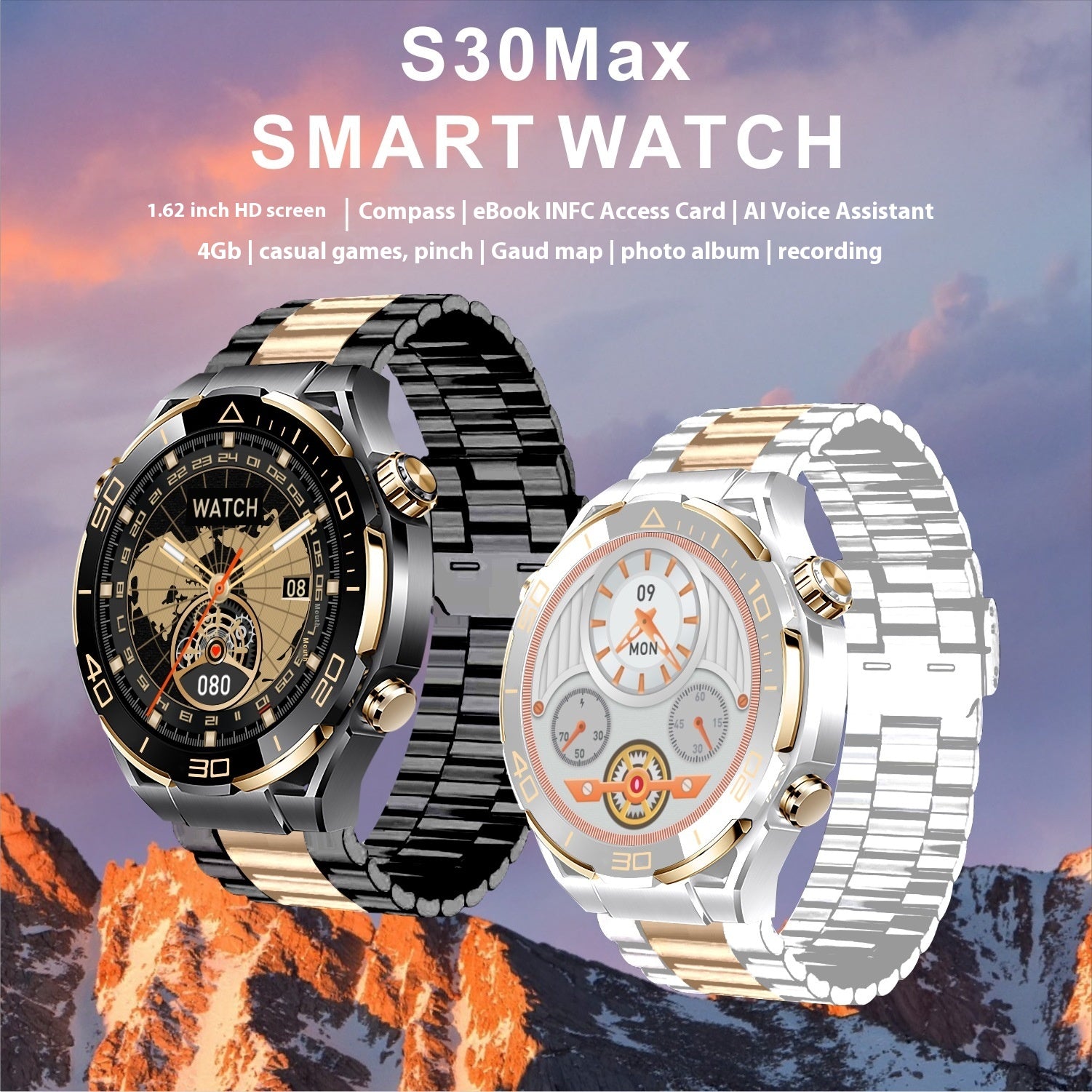 Sports étanche écran tactile multifonction S30Max montre intelligente