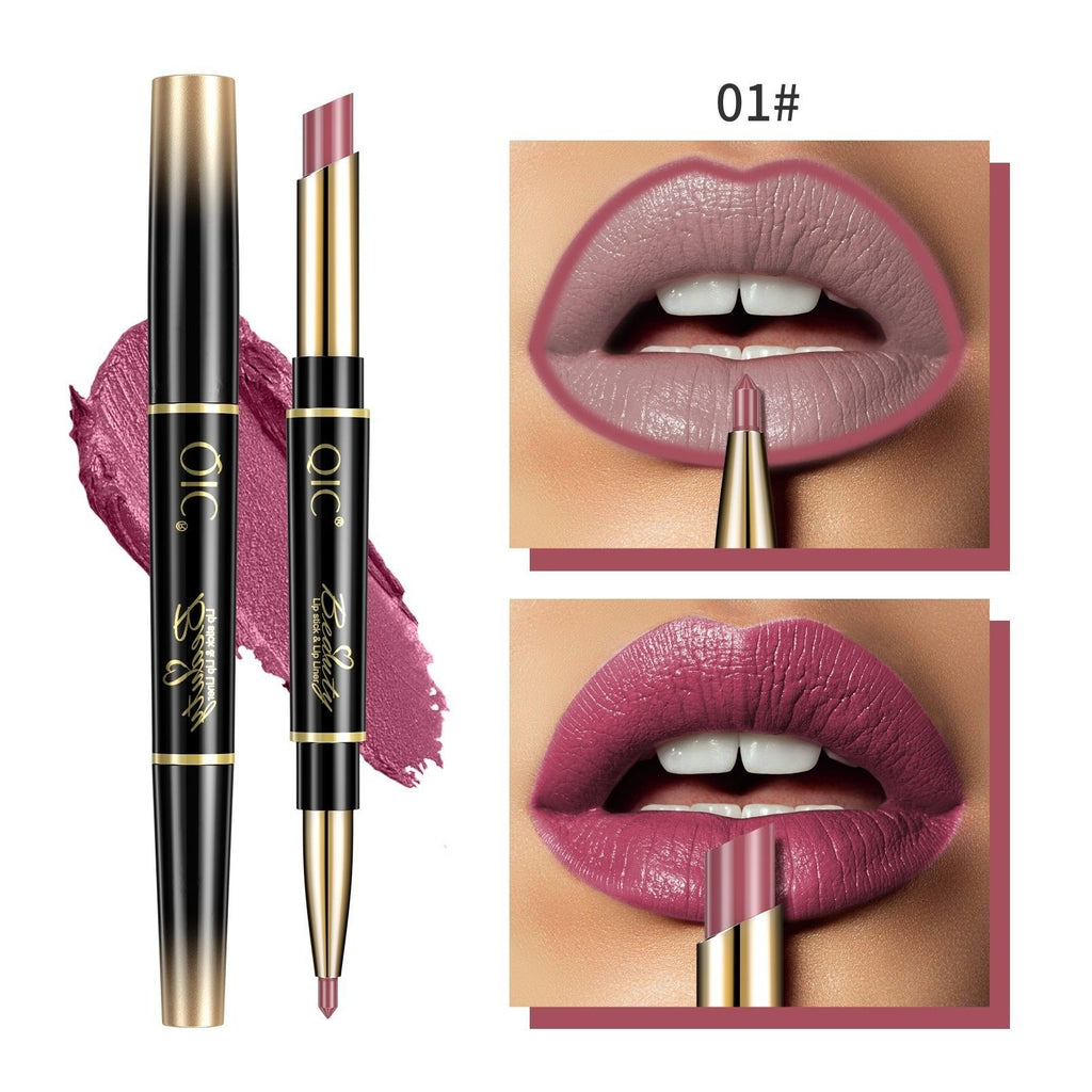 2-en-1 Stylo rouge à lèvres imperméable à l'eau
