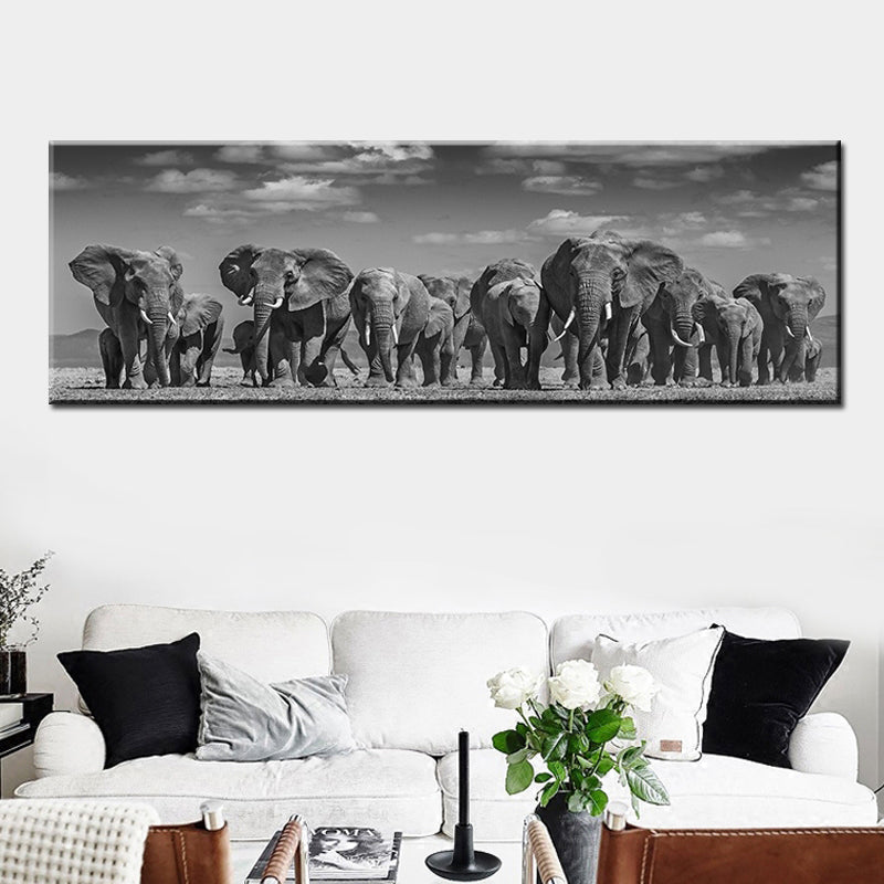 Mural d'Afrique Noire Et des éléphants