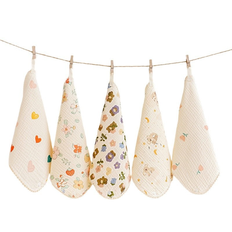 Serviette pour bébé Salive Laver le visage en coton pur nouveau-né