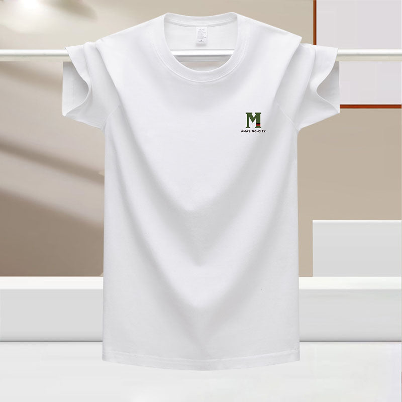 Chemise pour hommes en soie glacée à manches courtes pour hommes