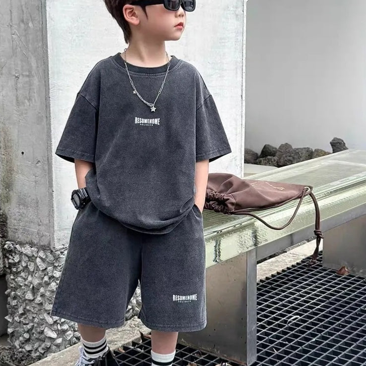 Garçons' Cool et élégant coton deux pièces sport Outfit