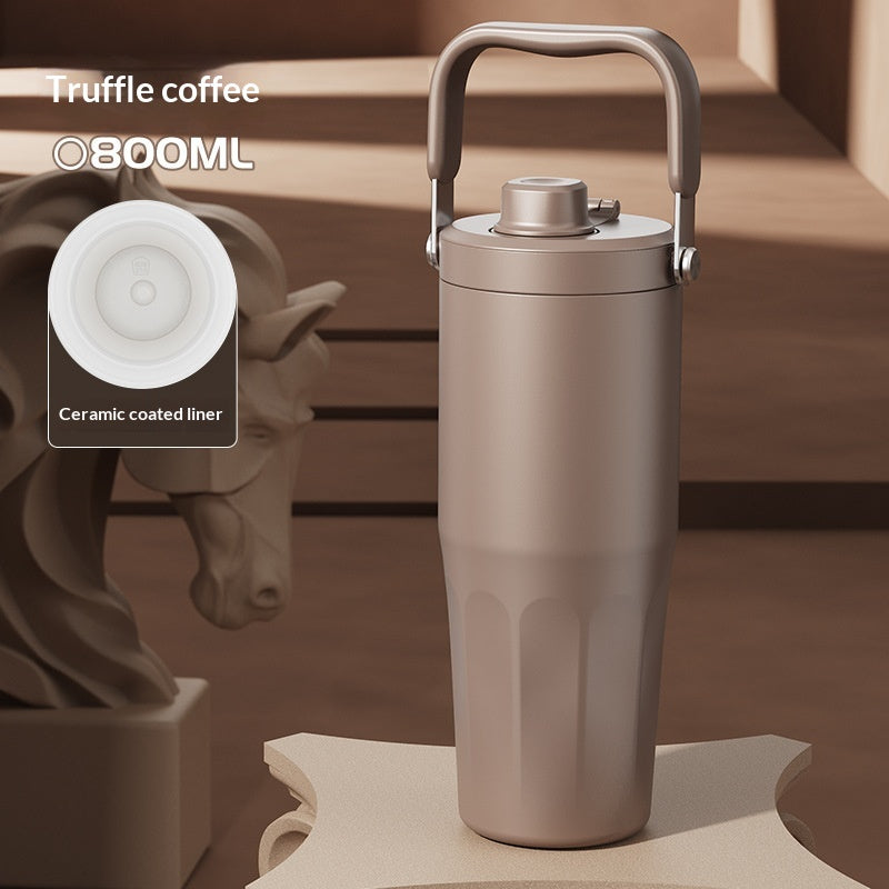 Acier inoxydable de grande capacité avec paille pour utilisation automobile