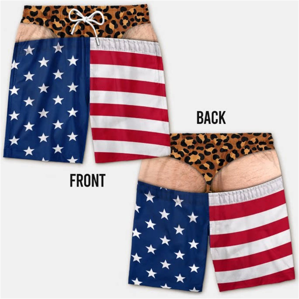 Short casual respirant imprimé homme