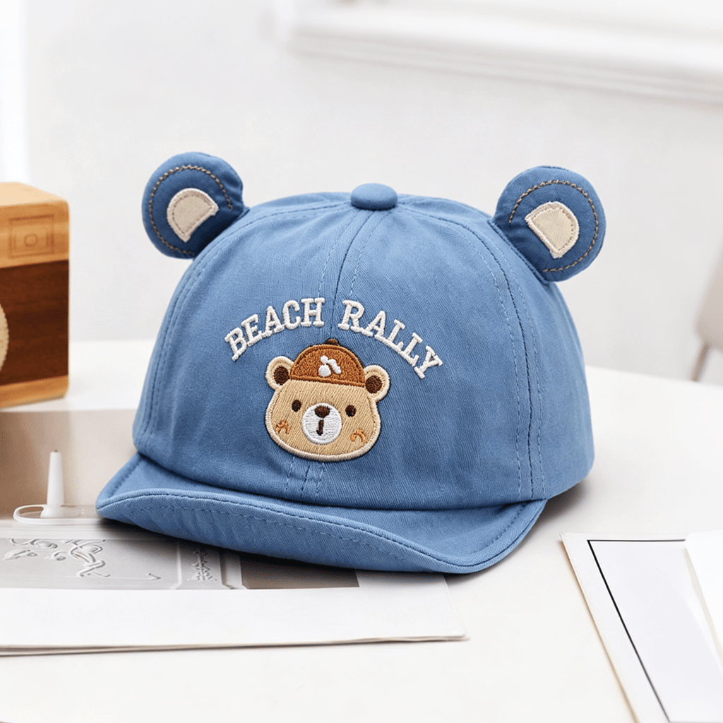 Summer Boys' Et Girls' Soft Brimmed Lettre Brodée Casquette de baseball avec mignon et ludique