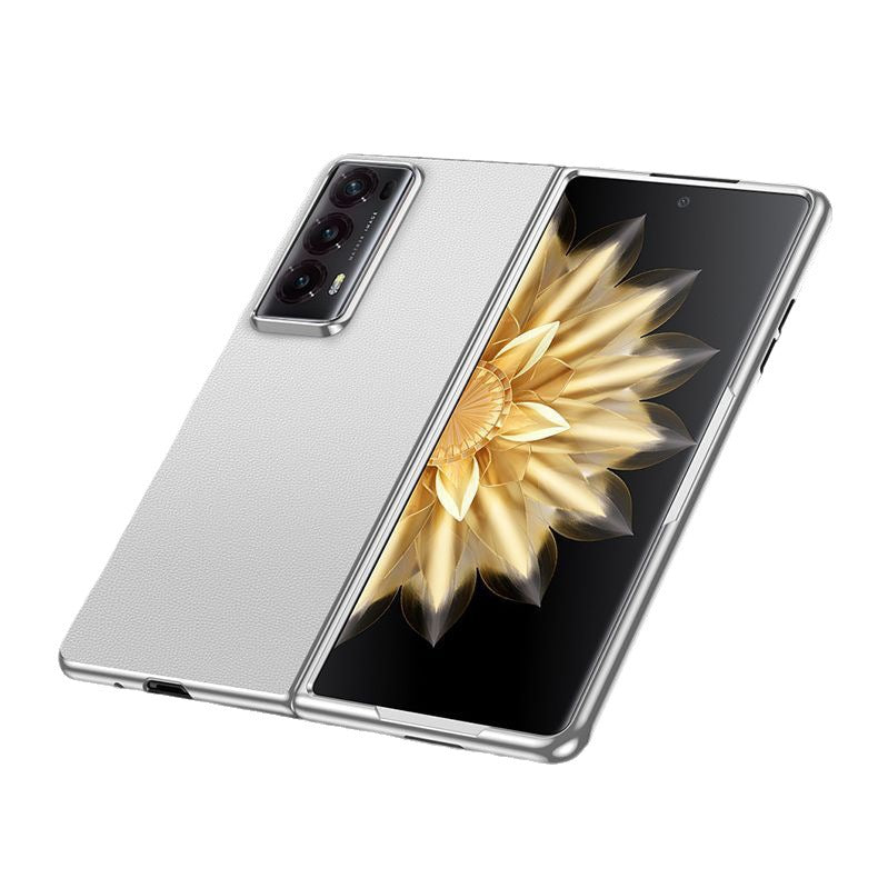 Étui de téléphone en cuir uni en cuir massif