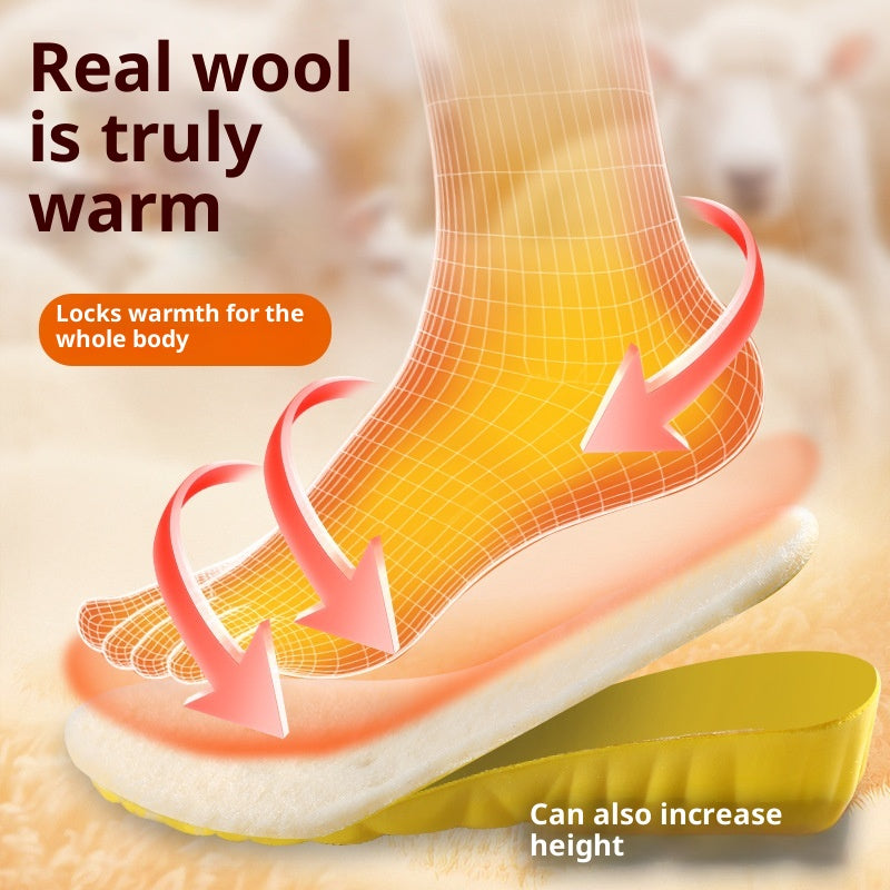 Sweat Respirant Absorbant Amortisseur Confortable Soft Bottom Drooping Laine Semelle intérieure