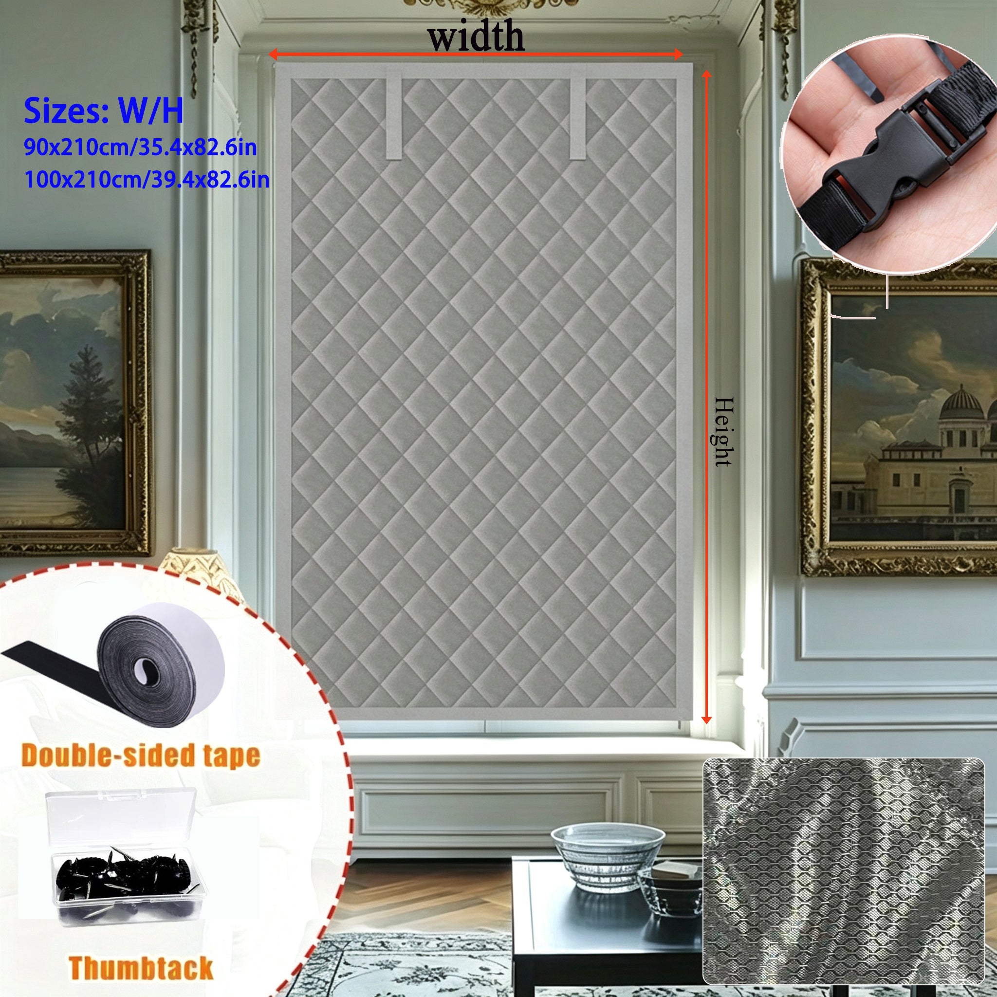 Rideau de porte isolant thermique magnétique