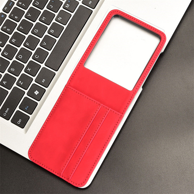Flip Card Étui de téléphone en cuir résistant à la chute