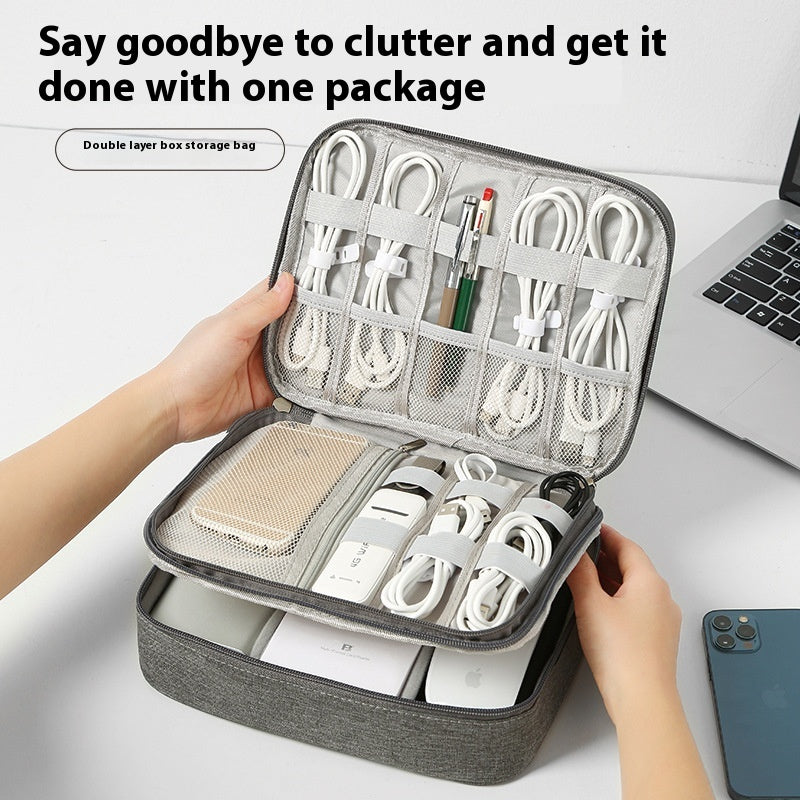 Sac de stockage de câble de données Mobile Power Box Travel Portable Accessoires numériques Organisant Fol