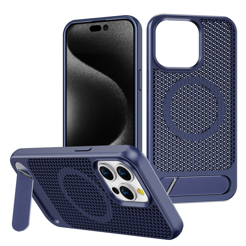 Boîtier de téléphone de la grille approprié Refroidissement de l'aspiration magnétique