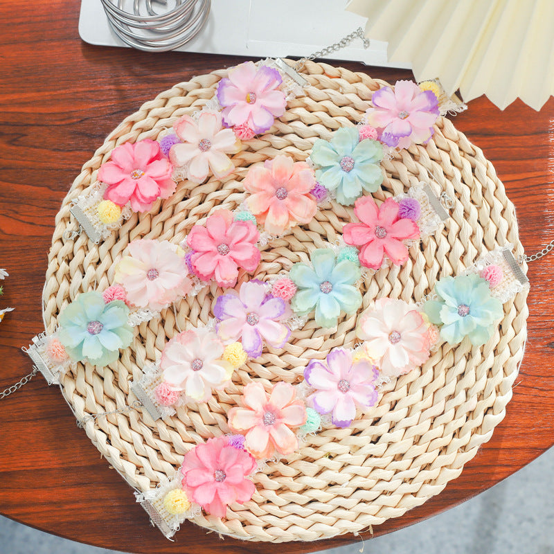 Collier de fleurs mignon pour chats d'animaux
