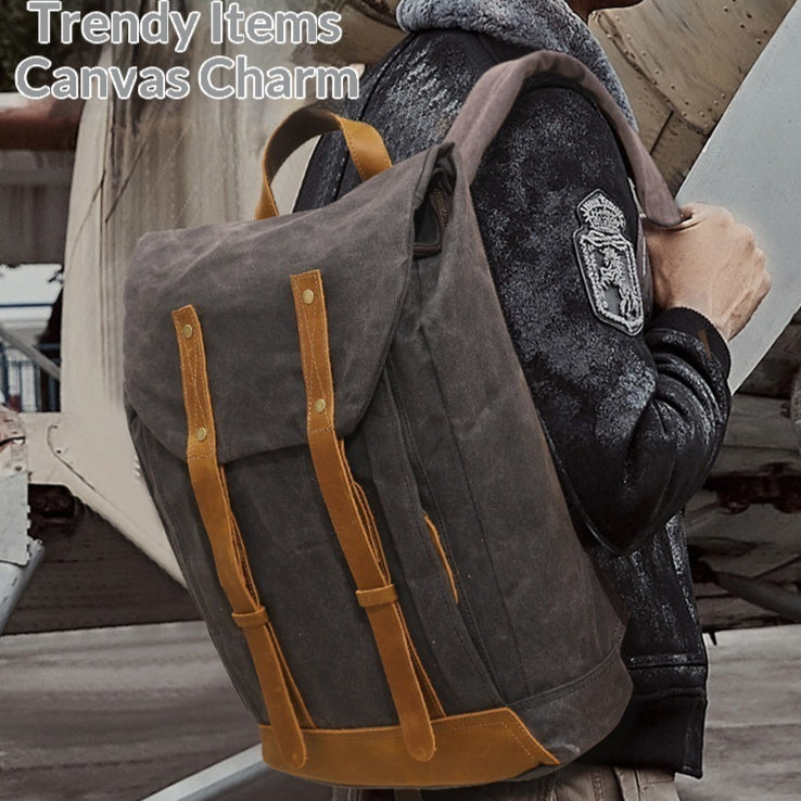 Outdoor Canvas Waterproof Sports Travel Sac à dos