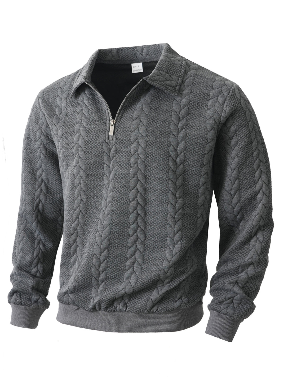 Amazon Européen et américain Jacquard Automne et hiver Lapel Pullover Half-Cardigan Zippe