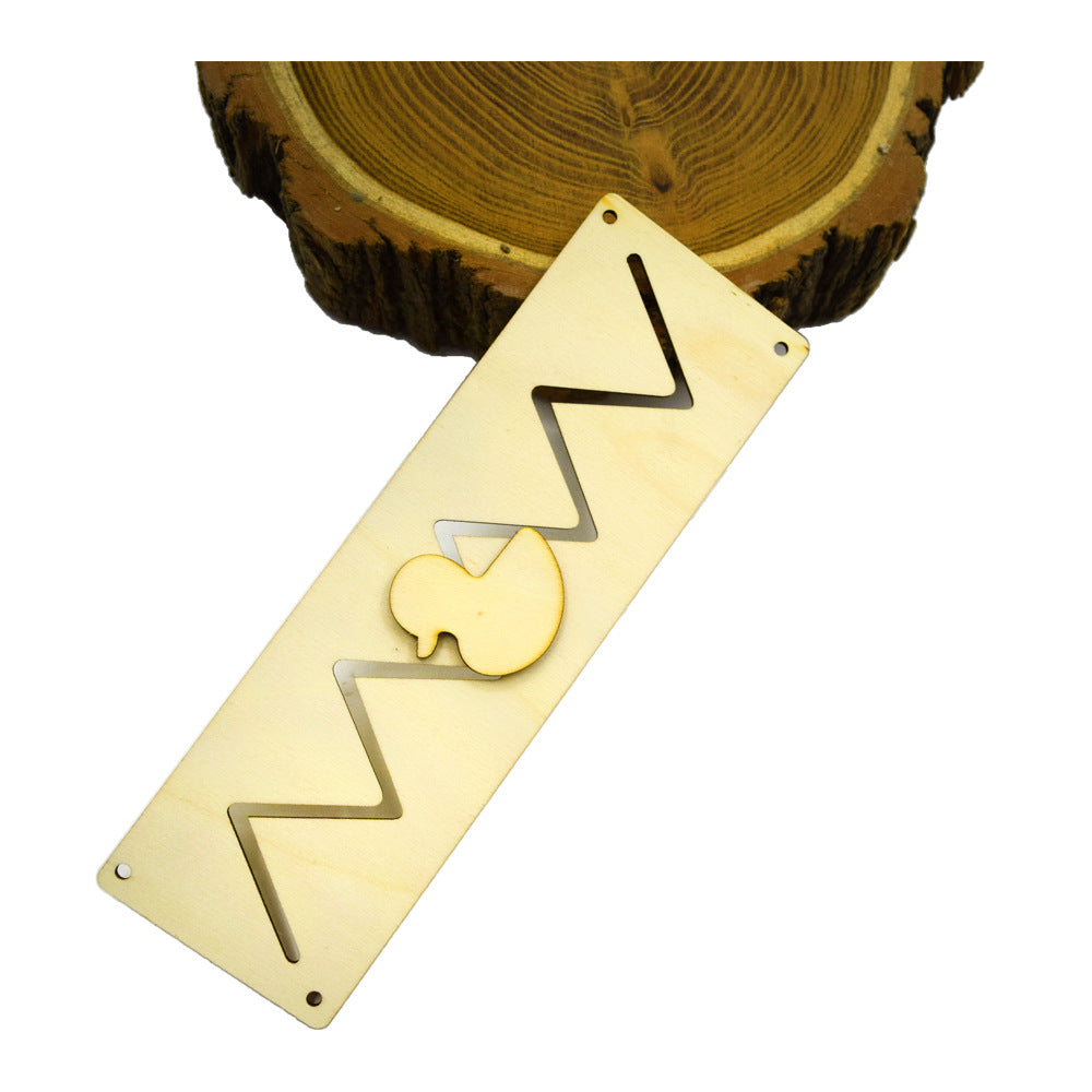Diy Wood Chip Graffiti Accessoires peints à la main Réveil Horloge Gear Development Intelligence