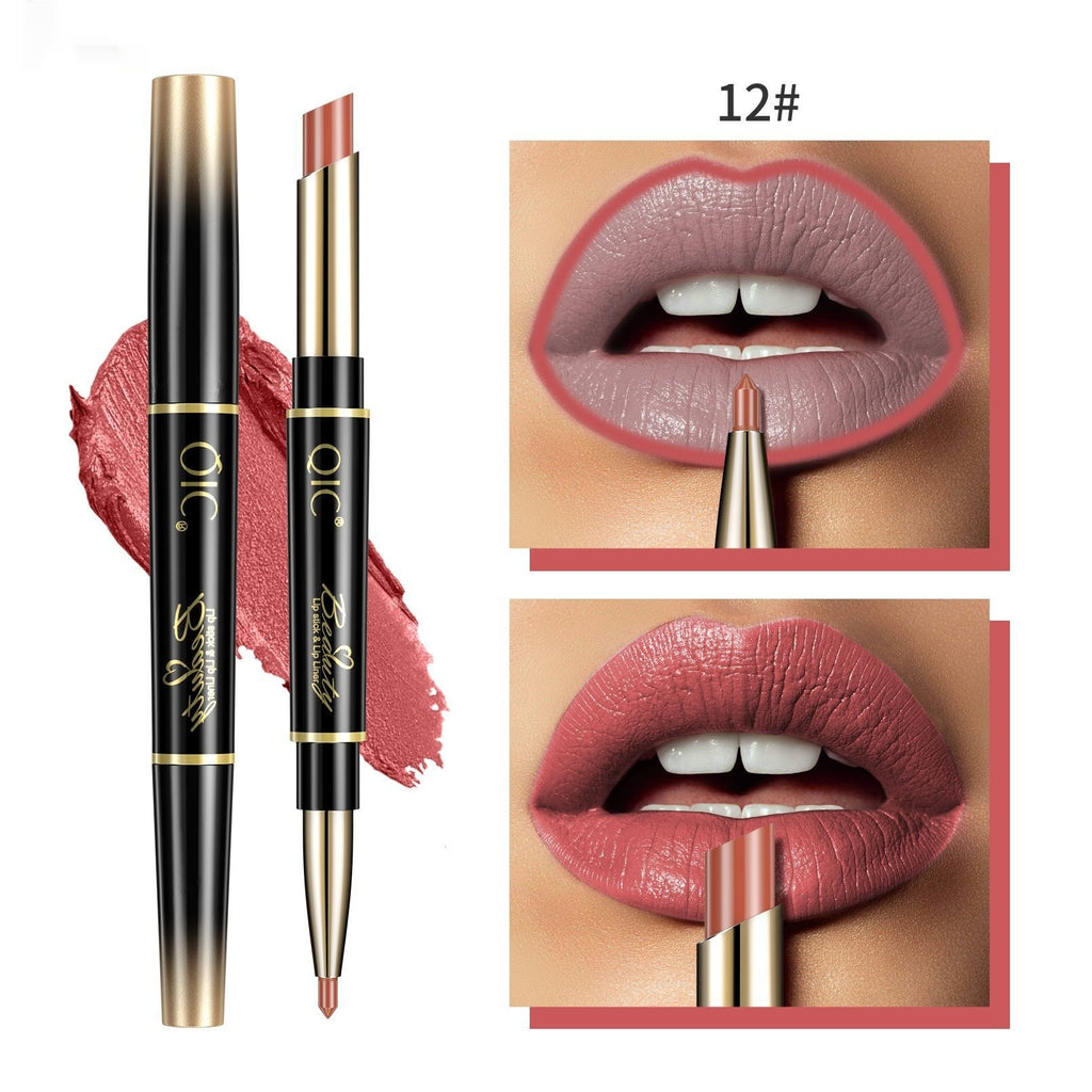 2-en-1 Stylo rouge à lèvres imperméable à l'eau