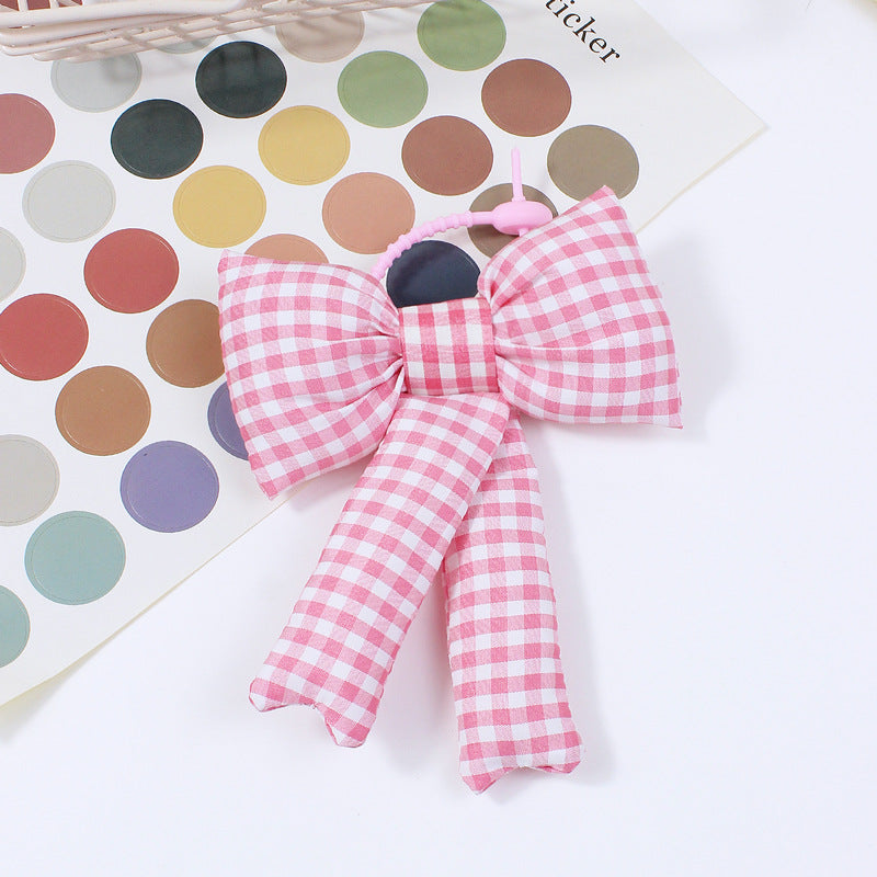 Tissu Plaid Bowknot Sac pendentif Accessoire