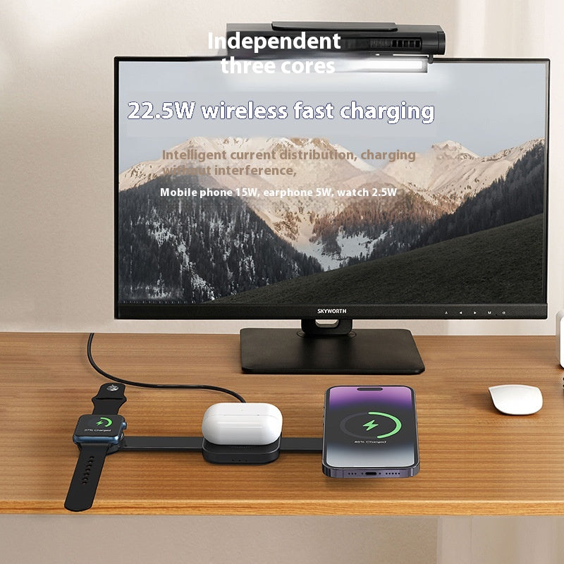 Compact and convenient magnetic 3-in-1 wireless charger