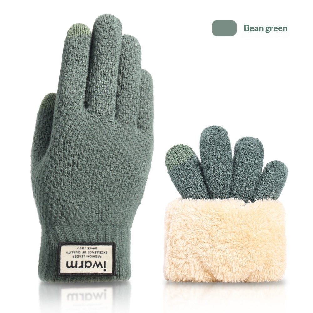 Gants à écran tactile d'automne et d'hiver pour les hommes avec doublure en polaire