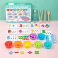 Montessori Apprentissage précoce Jeu de mathématiques Educationnel Perle-picking Set pour la reconnaissance de nombre et