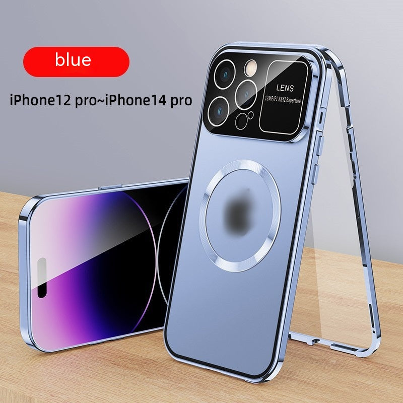 Coque de téléphone Double côté verre magnétique protection