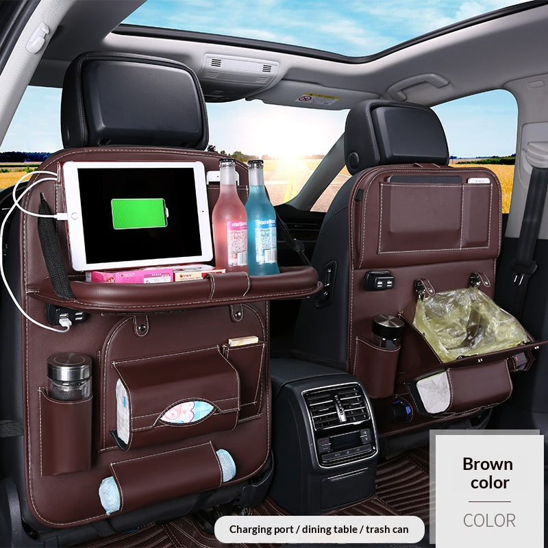 Sac de rangement en cuir pour voiture Pouch pliable
