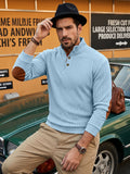 Top homme de style américain avec un collier debout et texturé Jacquard Weave
