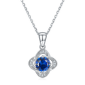 S925 Collier pendentif en argent Sterling 4-Leaf Clover