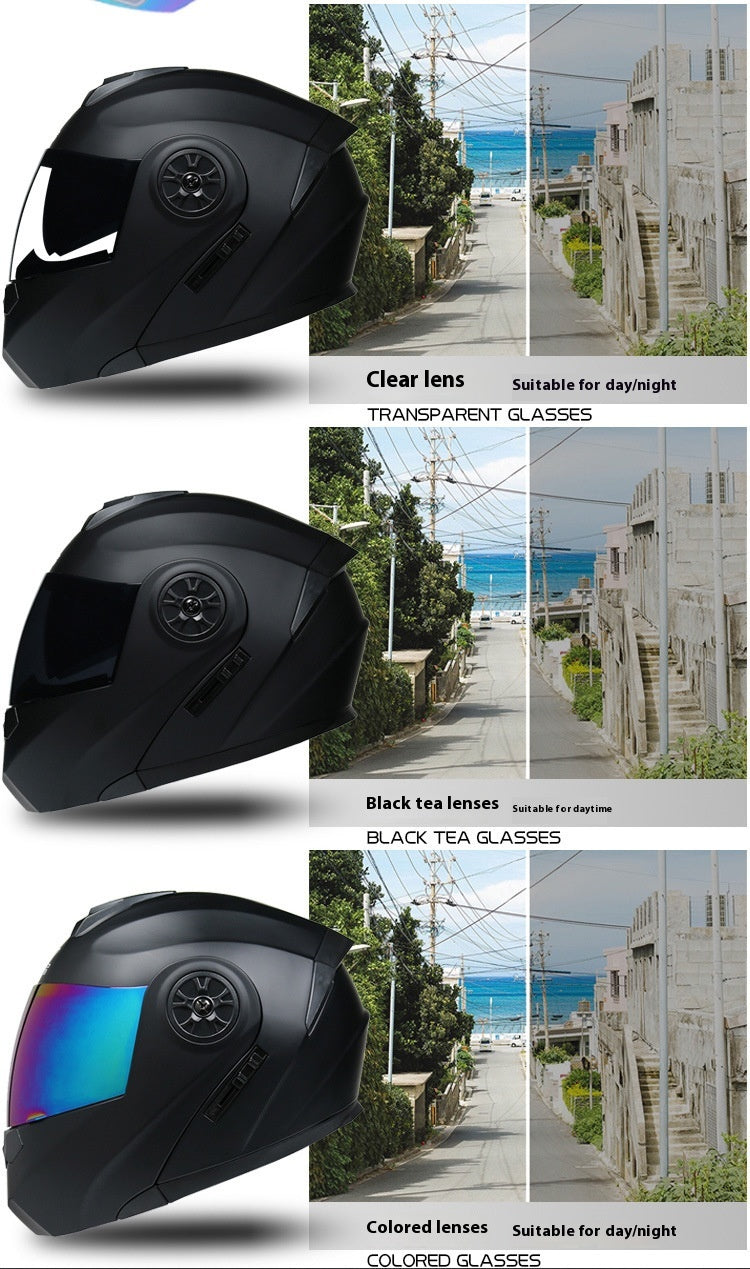 Casque de batterie gris Hommes et femmes Casque plein visage