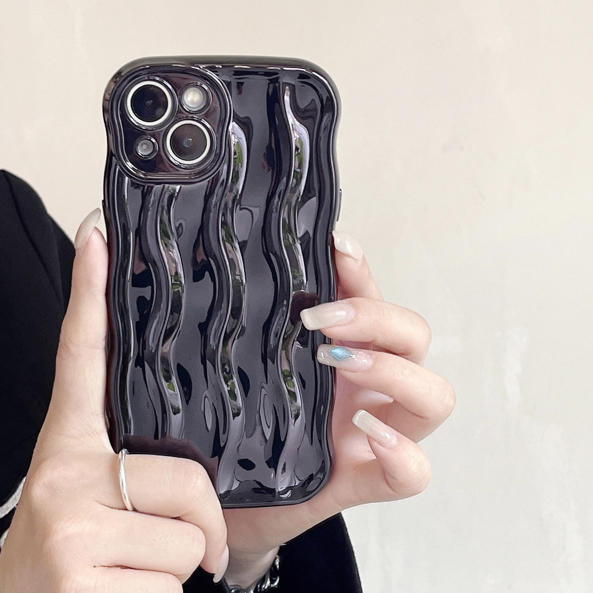 Électroplaquage de l'eau Ripple approprié Case de téléphone couleur solide