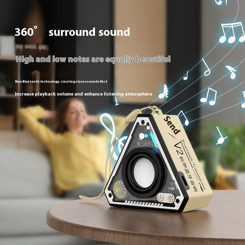 V2 Cool Mecha Bluetooth Haut-parleur HiFi Surround Sound Outdoor Portable
