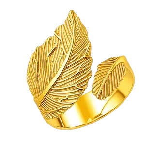 Ensemble de table d'hôtel Golden Leaf Metal Napkin Ring