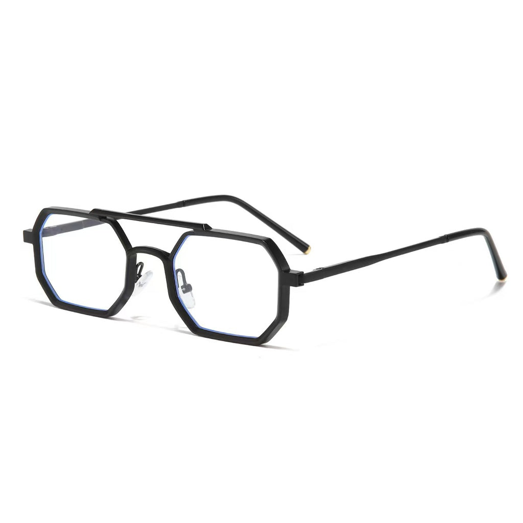 Lunettes de soleil polygonales pour petit cadre en métal Universal