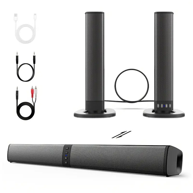 2-en-1 Barre de son pour le salon Home Bluetooth Speaker avec barre de son intégrée