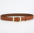 Wild mode round belt day buckle-camel color-1 piece