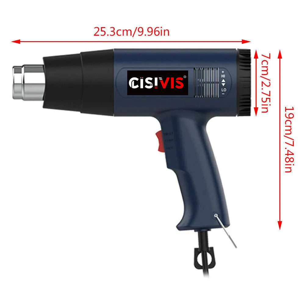 2KW Professional Air Gun Heat Gun Variable Temperature Control Paint Deleter