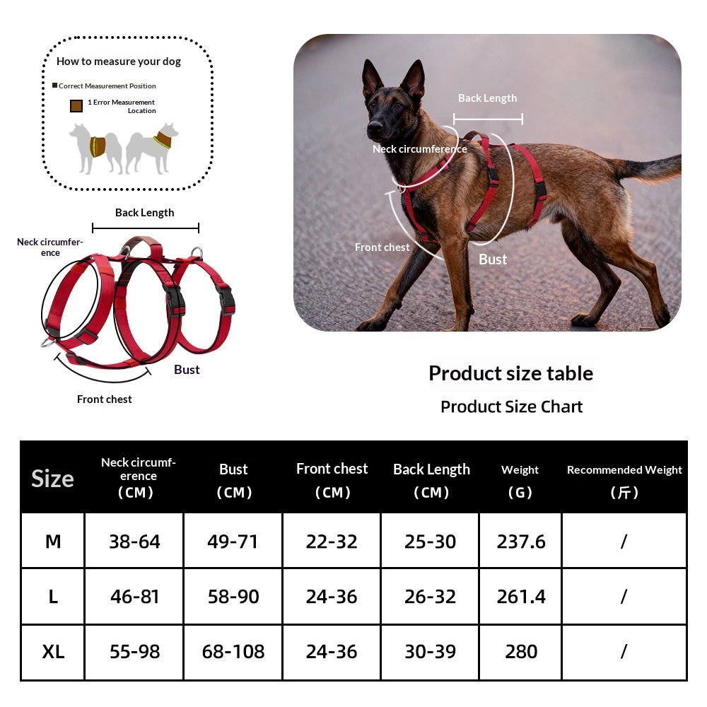 Harnais anti-poussière pour chiens de taille moyenne à grande