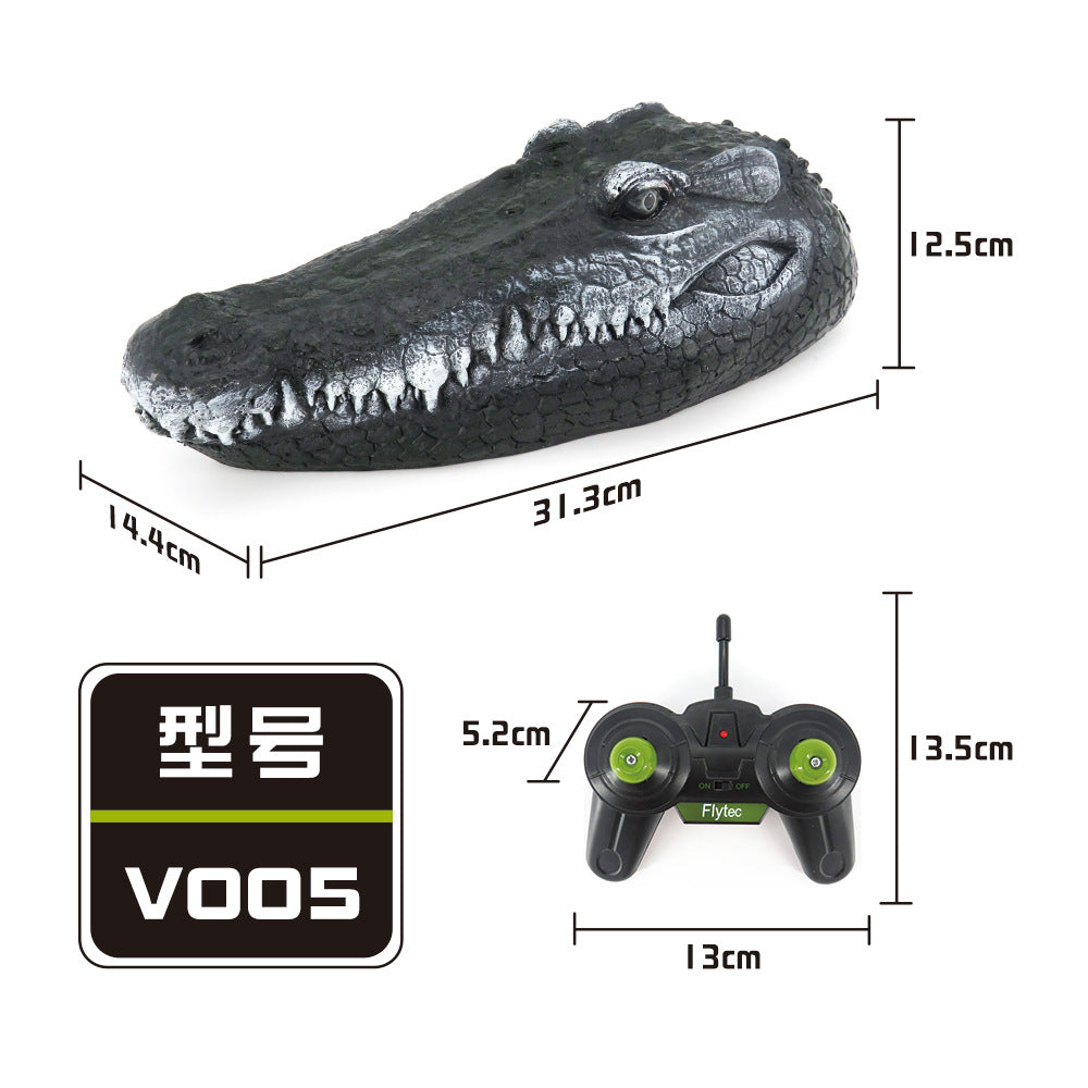 Simulated Crocodile Head Remote-control Navire pour enfants Modèle de bateau Jouets Garçon Spoof