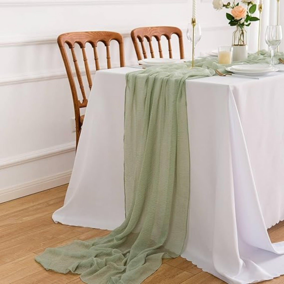 Décorations et accessoires de fête - Nappes vertes pour les fêtes de mariage - Nappes