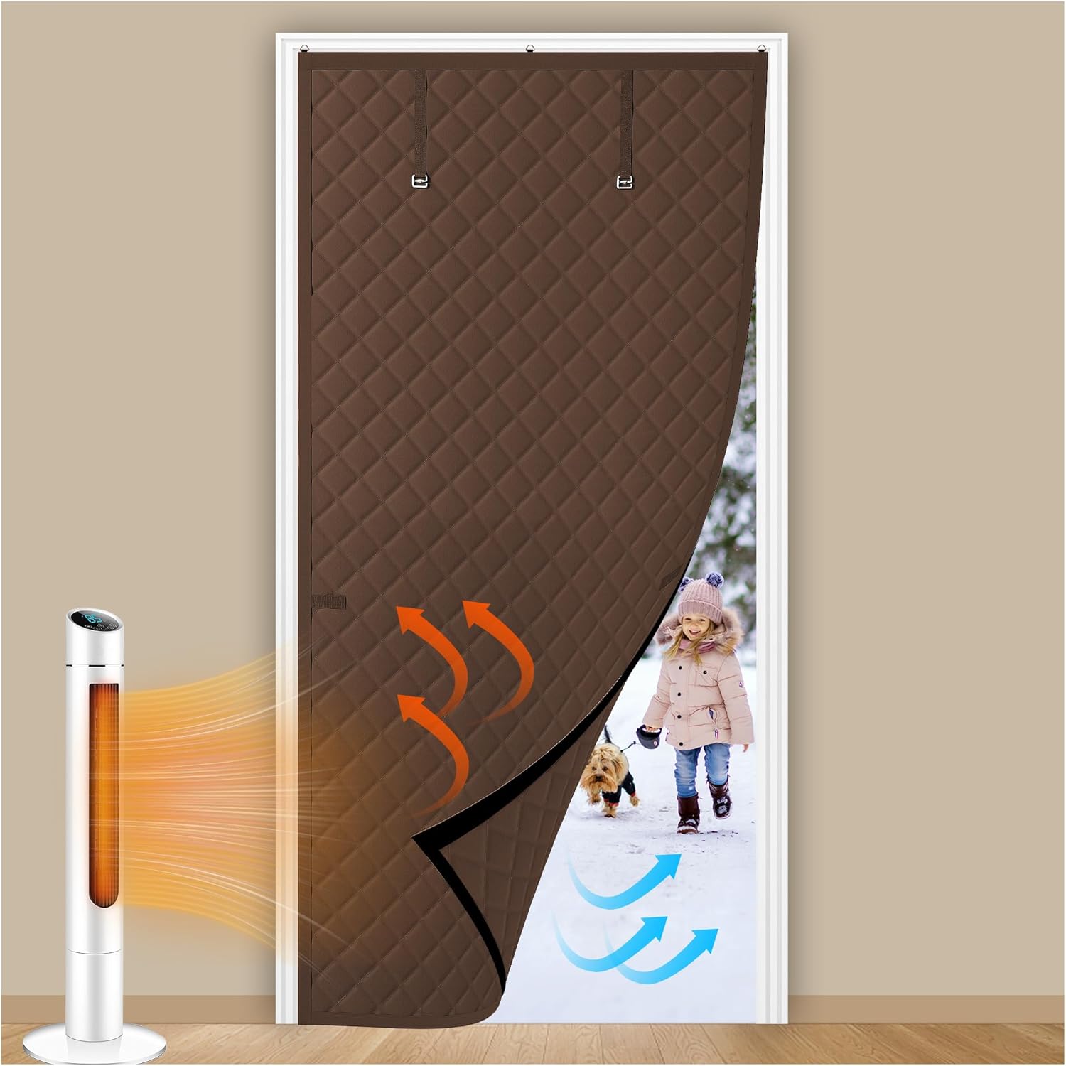 Rideau de porte isolant thermique magnétique