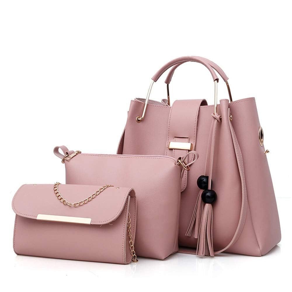 Pour femmes Purse et sac à main 3Pcs Sac Set Tassel Tote Clutch Satchel Top Poignée Sac à épaule