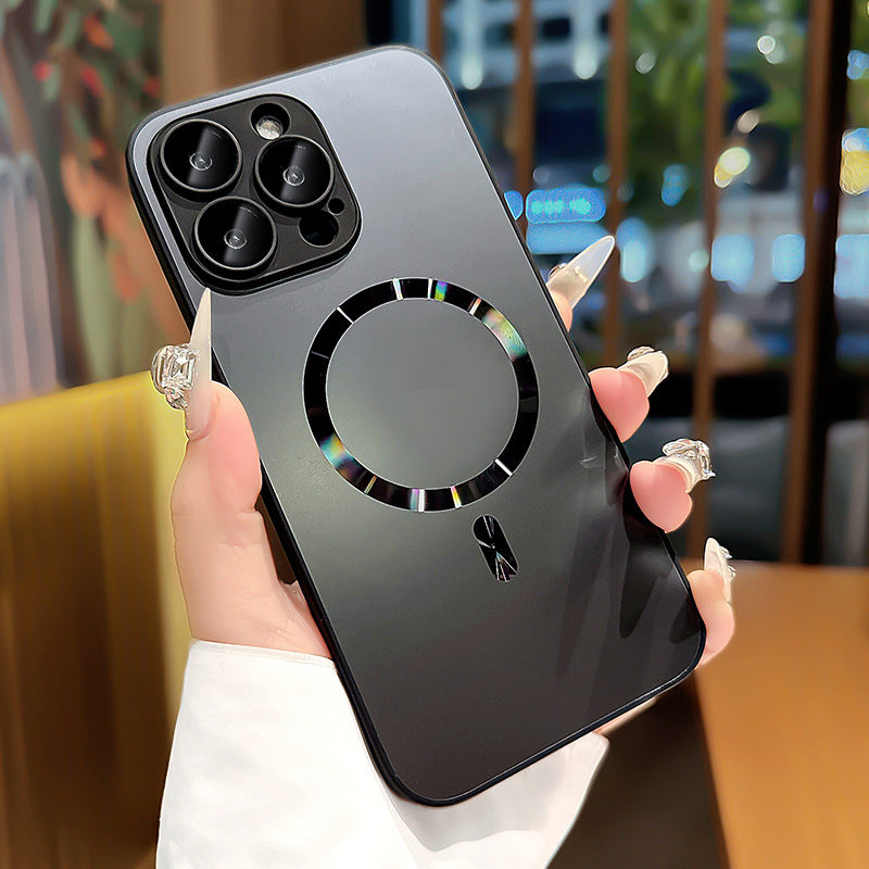 Magnétique avec protège-objectif Étui de téléphone tout compris résistant à la chute