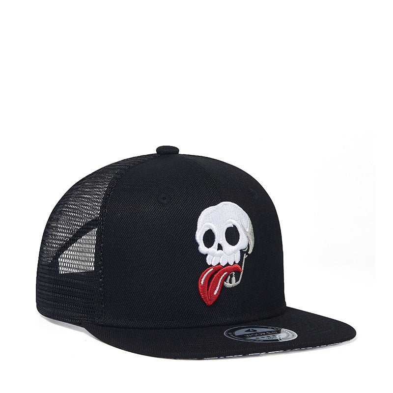 Crâne brodé Hip Hop Polyester Hat